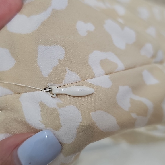 Cream Ruffle Mini Dress - Picture 4 of 5